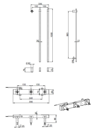 Полотенцесушитель электрический Vincea VTD-2VT1CH, хром, таймер