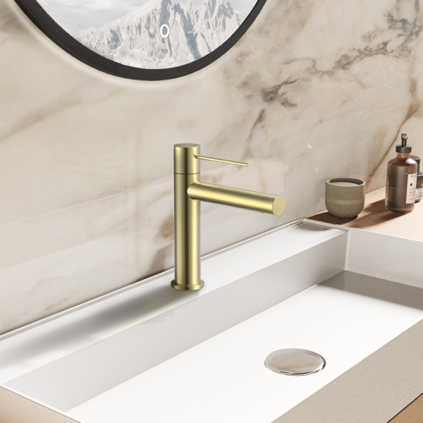 Смеситель для раковины Aspire VBF-4AS01BG, брашированное золото