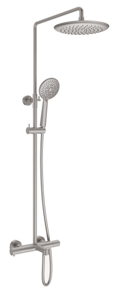Душевая стойка Desire VSFS-1D1TBN термостатическая с изливом, 25см верх душ, брашированный никель