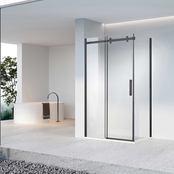 Душевой уголок Como-N VSR-4CN8015CLB, 1500*800, черный, стекло прозрачное Душевой уголок Como-N VSR-4CN8015CLB, 1500*800, черный, стекло прозрачное