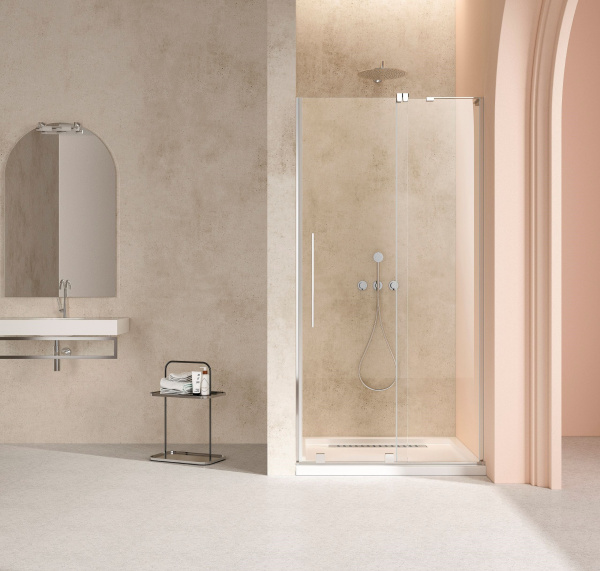 Душевая дверь Волк-Ин (Walk-In) VDS-4WSL120CL-R, 1200, хром, стекло прозрачное, правая