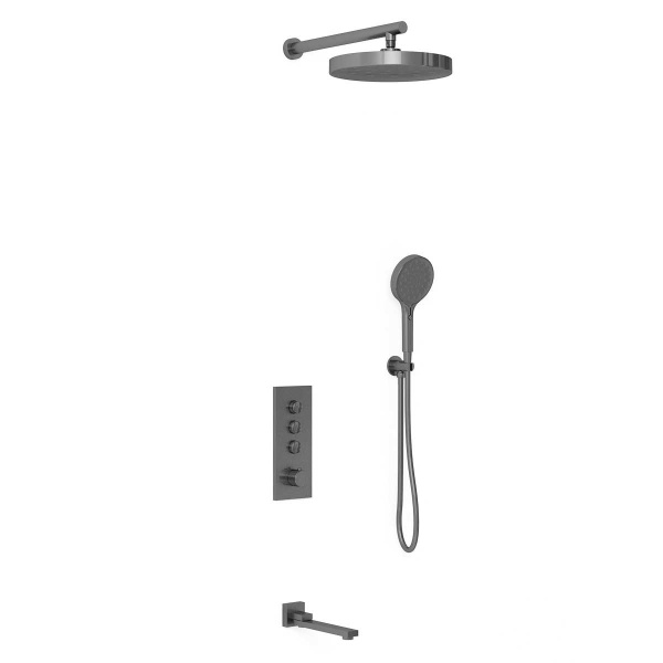 Душевой комплект Inspire VSFW-433TI2GM встраиваемый, вороненая сталь
