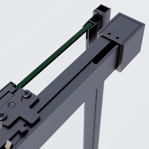 Душевая дверь Софт 2 (Soft 2) VDS-3SO2110CLGM, 1100, вороненая сталь, стекло прозрачное