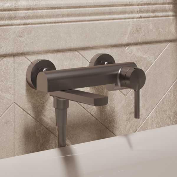 Смеситель для ванны ТГ (TG) VTFW-5TG2GM, вороненая сталь