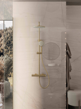 Душевая стойка Рондо (Rondo) VSFS-1R0BG без излива, брашированное золото