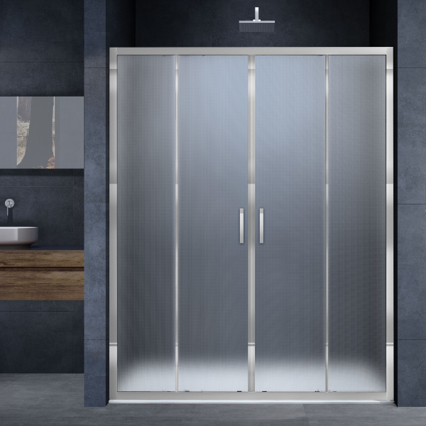 Душевая дверь Alpha VDS-3AL2160MT, 1600, хром, стекло текстурное Душевая дверь Alpha VDS-3AL2160MT, 1600, хром, стекло текстурное