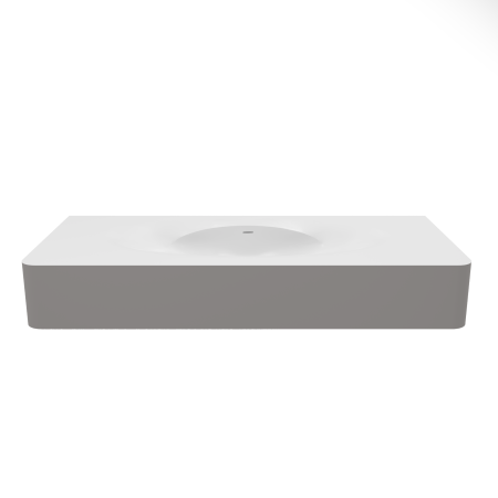 Раковина Каприз (Caprise) VCB-4CA120MWLG, Corian, цвет белый матовый + светло-серый матовый