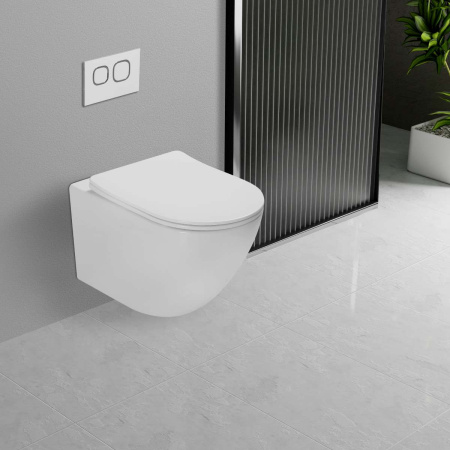 Унитаз подвесной Глобо (Globo) VT1-14T Торнадо, цвет белый, ультратонкое микролифт сиденье