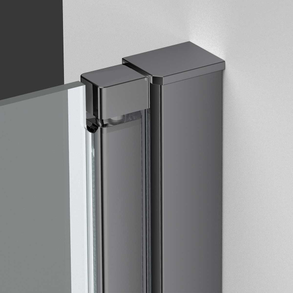 Душевая дверь Alpha VDP-3AL600CLGM, вороненая сталь, стекло прозрачное Душевая дверь Alpha VDP-3AL600CLGM, вороненая сталь, стекло прозрачное