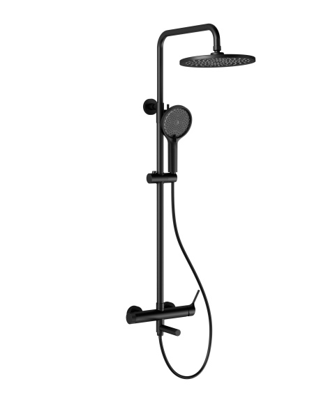 Душевая стойка Феерие (Feerie) VSFS-5FE1MB с изливом, черный