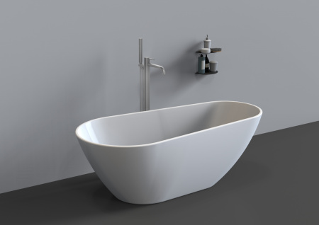 Смеситель для ванны напольный Desire VTF-1DBN однорычажный, с регулятором давления, браш. никель