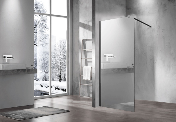 Душевая перегородка Walk-In VSW-1H900MRB, 900*2000, черный матовый, стекло зеркальное Душевая перегородка Walk-In VSW-1H900MRB, 900*2000, черный матовый, стекло зеркальное