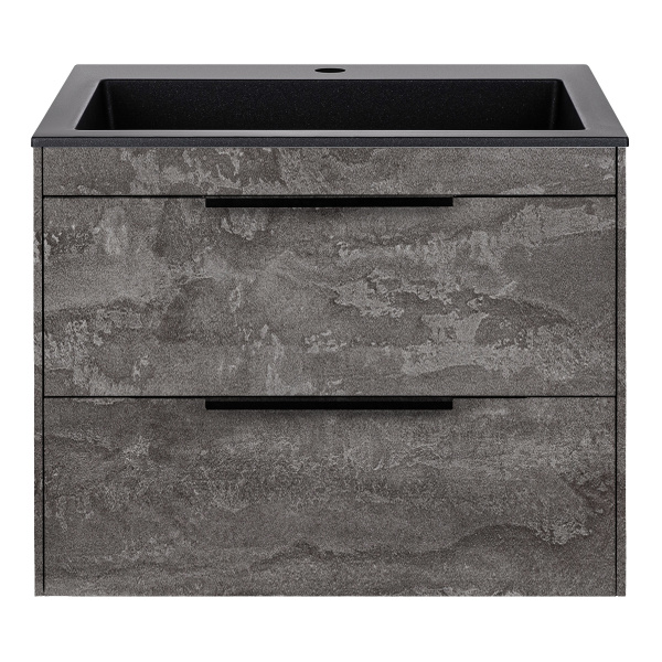 База под раковину Chiara 2D 600 подвесная, 2 выкатных ящика soft-close, G.Stone