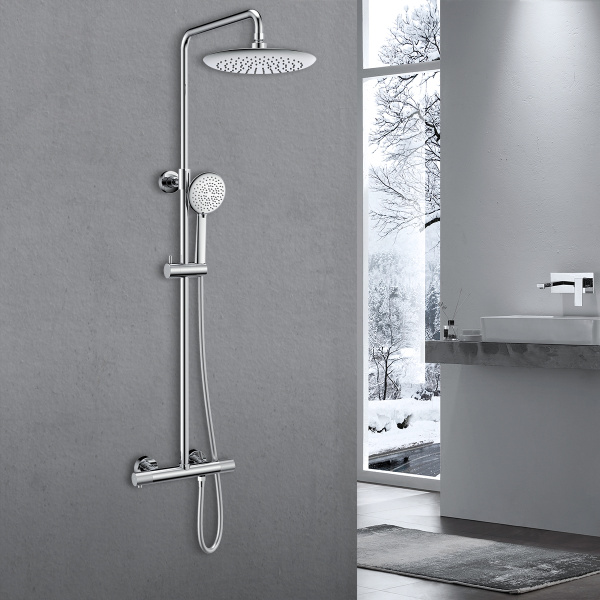 Душевая стойка Desire VSFS-1D0TCH термостатическая без излива, 25см верх душ, хром