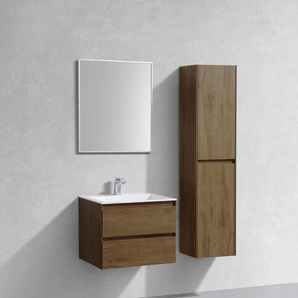 База под раковину Luka 600 подвесная, 2 выкатных ящика soft-close, T.Oak