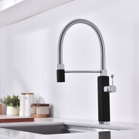 Смеситель для кухни Vincea VKF-101MB, черный