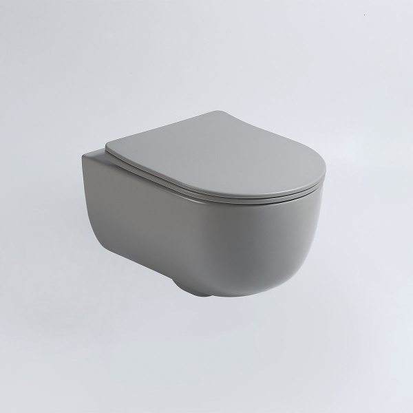 Унитаз подвесной Evo VT1-34SMG безободковый, цвет серый матовый, ультратонкое soft-close сиденье