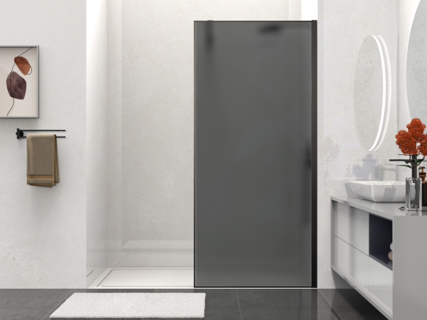 Душевая перегородка Walk-In VSW-1HS100GFB, 1000*2000, черный матовый, стекло матовое тонированное Душевая перегородка Walk-In VSW-1HS100GFB, 1000*2000, черный матовый, стекло матовое тонированное
