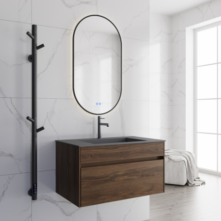 База под раковину Кьяра (Chiara) 800 подвесная, 1 выкатной ящик микролифт, Дуб Чарльстон (C.Oak)