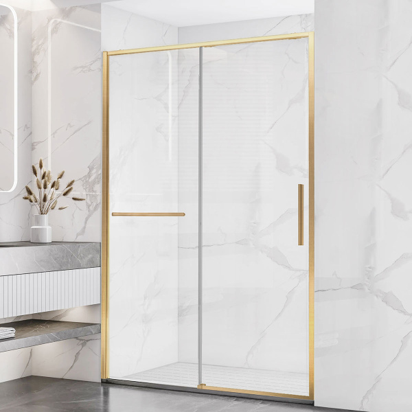 Душевая дверь Slim Soft VDS-1SS140CLG, 1400, брашированное золото, стекло прозрачное Душевая дверь Slim Soft VDS-1SS140CLG, 1400, брашированное золото, стекло прозрачное