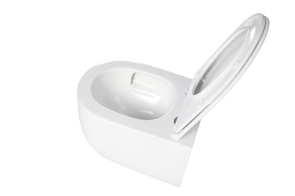 Унитаз подвесной Evo VT1-64ST Tornado, цвет белый, ультратонкое сиденье soft-close