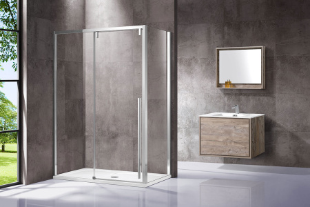 Душевой уголок Лугано (Lugano) VSR-1L8014CL-1, 1400*800, хром, стекло прозрачное