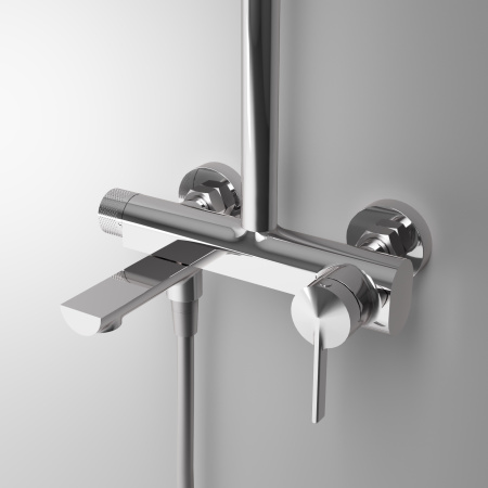 Душевая стойка ТГ (TG) VSFS-5TG1CH с изливом, хром