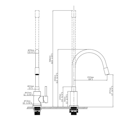 Смеситель для кухни Vincea VKF-41GM, вороненая сталь