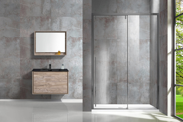 Душевая дверь Lugano VDS-1L120CLGM-1, 1200, вороненая сталь, стекло прозрачное