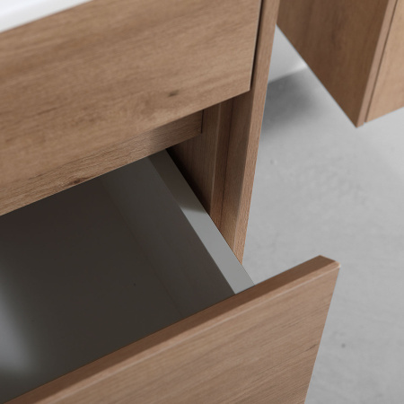 База под раковину Кьяра (Chiara) 600 подвесная, 1 выкатной ящик микролифт, Натуральный дуб (N.Oak)