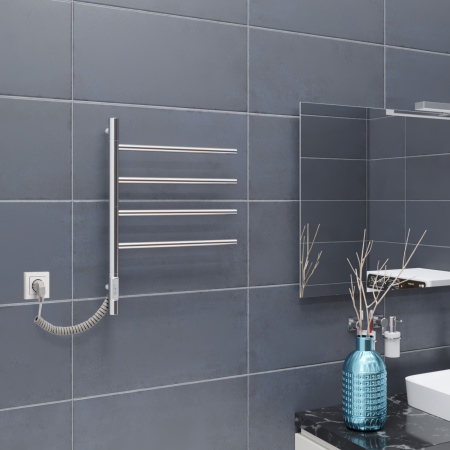 Полотенцесушитель электрический Vincea VTD-1S1CE 43x60, хром, таймер