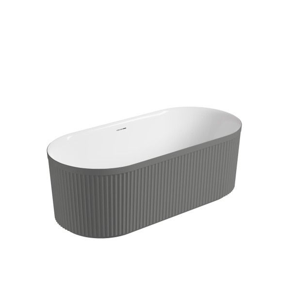 Ванна акриловая Vincea VBT-709-1700MA, 1700*800*585, цвет мат. ант./бел, щелевой перелив, слив белый