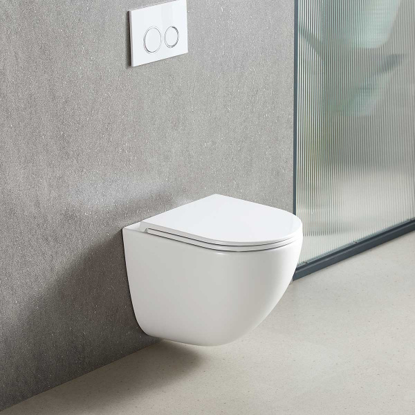 Унитаз подвесной Bien VT1-51T Tornado, цвет белый, ультратонкое soft-close сиденье