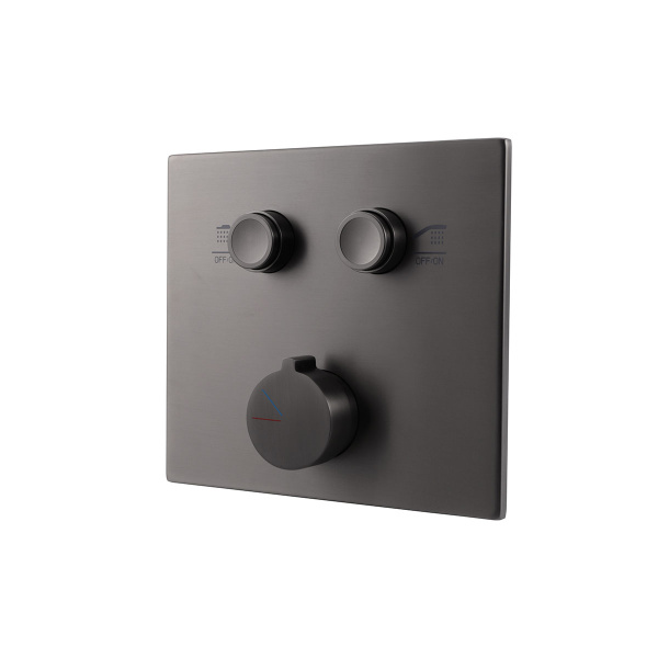 Душевой комплект VSFW-4211GM встраиваемый, двухрежимный, вороненая сталь