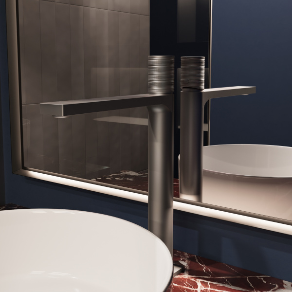 Смеситель для раковины Domus VBF-5DM02GM, вороненая сталь