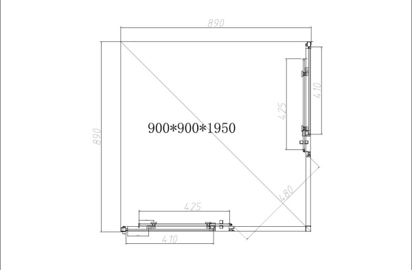 Душевой уголок Slim-N VSS-4SN900CLG, 900*900, брашированное золото, стекло прозрачное Душевой уголок Slim-N VSS-4SN900CLG, 900*900, брашированное золото, стекло прозрачное