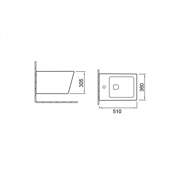Подвесное биде Q-Line VB1-12, цвет белый