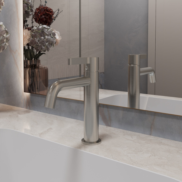 Смеситель для раковины Villa VBF-1VL1BN однорычажный, брашированный никель Смеситель для раковины Villa VBF-1VL1BN однорычажный, брашированный никель