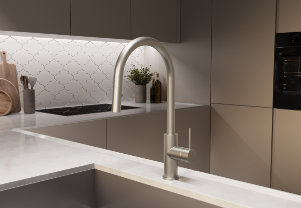 Смеситель для кухни City VKF-2C1BN, брашированный никель