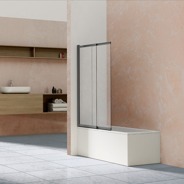 Душевая шторка на ванну VSB-1E100CLGM, 1000*1450, вороненая сталь, стекло прозрачное Душевая шторка на ванну VSB-1E100CLGM, 1000*1450, вороненая сталь, стекло прозрачное