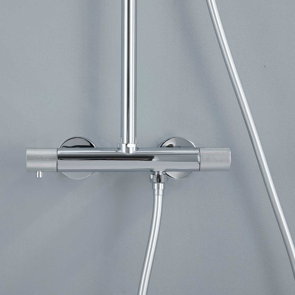 Душевая стойка Desire VSFS-1D0TCH термостатическая без излива, 25см верх душ, хром