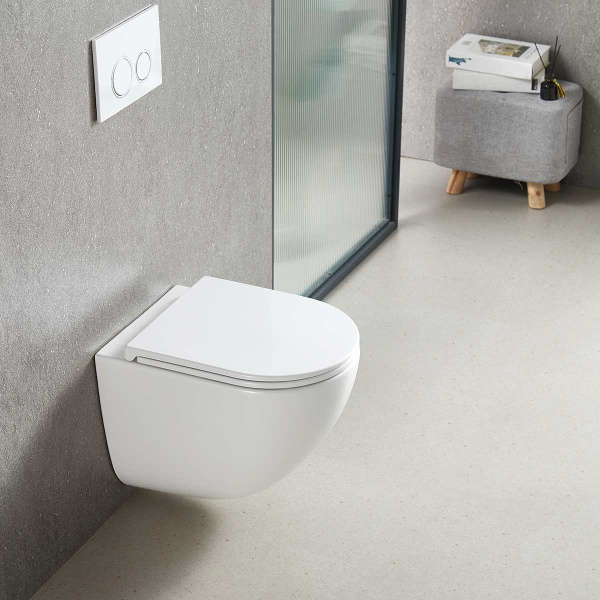 Унитаз подвесной Bien VT1-51T Tornado, цвет белый, ультратонкое soft-close сиденье