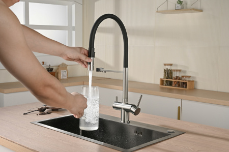 Смеситель для кухни Vincea VKF-120CH, хром