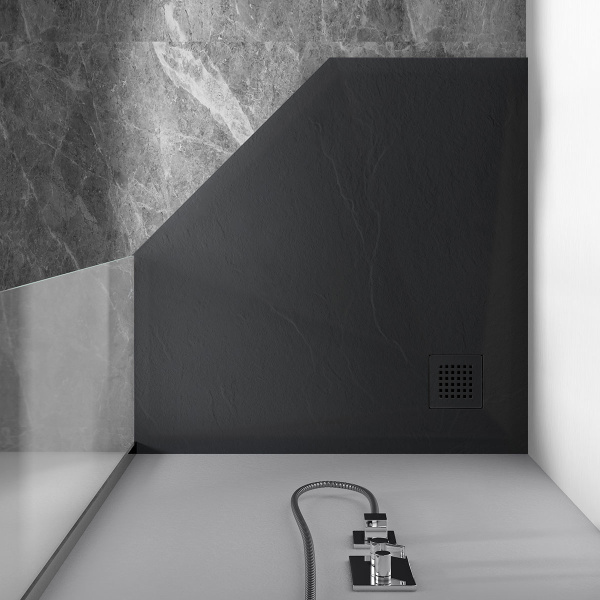Поддон для душа из искусственного камня VST-4SP1010A, 1000*1000*25, антрацит Поддон для душа из искусственного камня VST-4SP1010A, 1000*1000*25, антрацит