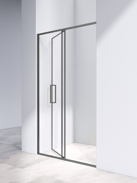 Душевая дверь Slim 8mm VDP-4SL120CLGM, вороненая сталь, стекло прозрачное Душевая дверь Slim 8mm VDP-4SL120CLGM, вороненая сталь, стекло прозрачное