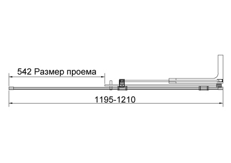 Душевая перегородка Волк-Ин (Walk-In) VSW-4WSL120CLGM-R, правая, 1200*2000, вороненая сталь, стекло прозрачное