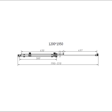 Душевой уголок Комо-Н (Como-N) VSR-4CN9012CGB, 1200*900, черный, стекло тонированное