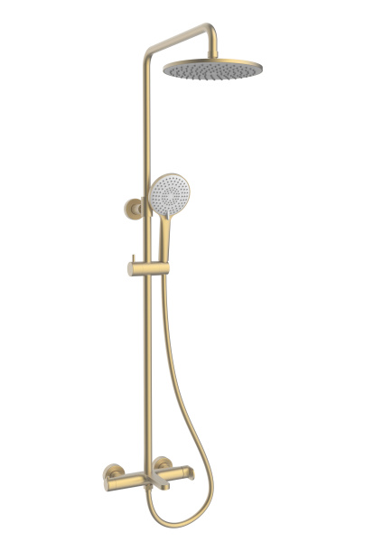 Душевая стойка Rondo VSFS-1R1BG с изливом, брашированное золото