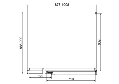 Душевой уголок Экстенза (Extenza) VSR-4EX901090CLBN, 900/1000*900, брашированный никель, стекло прозрачное