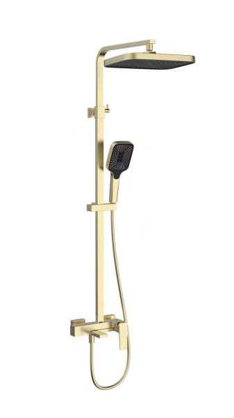 Душевая стойка Dice VSFS-4C12BG с изливом, брашированное золото
